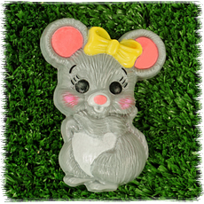 Мышь с бантом, пластиковая форма (пк)